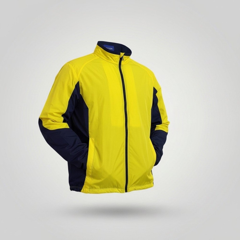 Greyson Colorblock Trailwolf Jacket Men Large Yellow Blue Ripstop Windbreaker - Picture 2 of 12